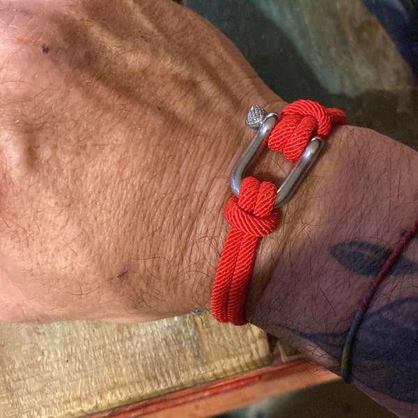 Bracelet marin fait main cordage Bleu Marine Grande Manille - CNB #5137