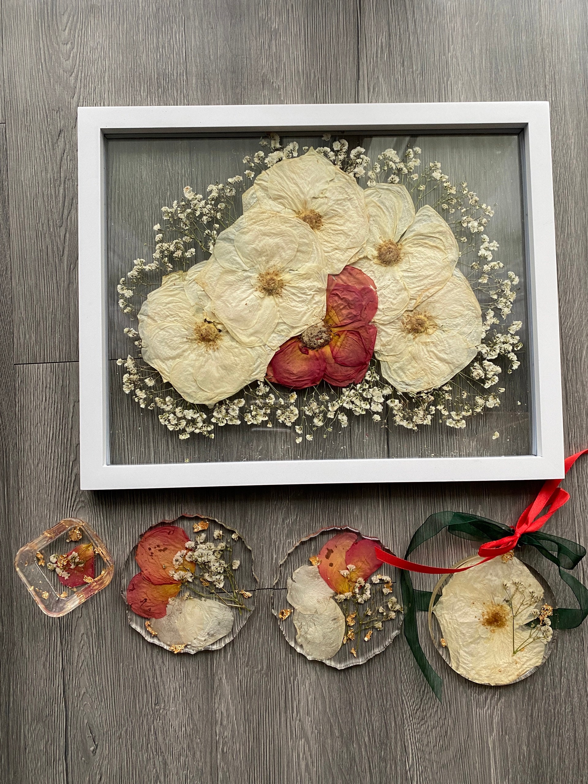 Preserved flowers from Joyce's etsy review