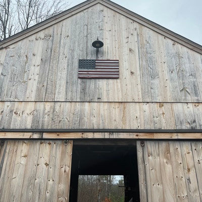 Huge Rustic American Flags, 10 Ft. Barn Metal Flags, Rustic Flag ...