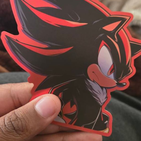 Shadow Metallic Sticker Vinyl Decal Sonic Knuckles Tails Amy Super ...