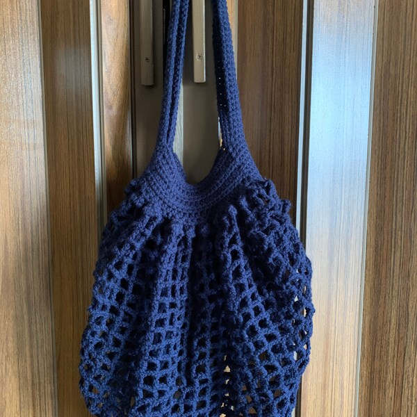 Crochet Pattern // Net Bag Market Tote Grocery Mesh String // French ...