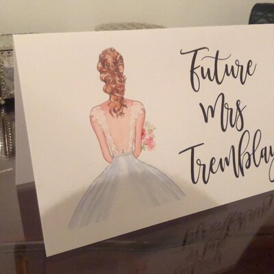 CUSTOMIZABLE Future Mrs Custom Greeting Card Bride to Be Card ...