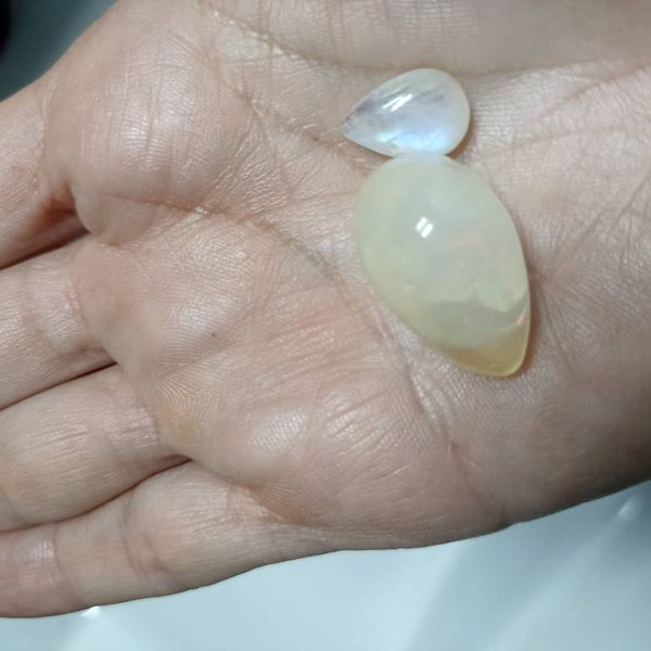 100 Ct Lot Natural Ethiopian Polished Opal Rough – Raw Orange Crystal Gemstone