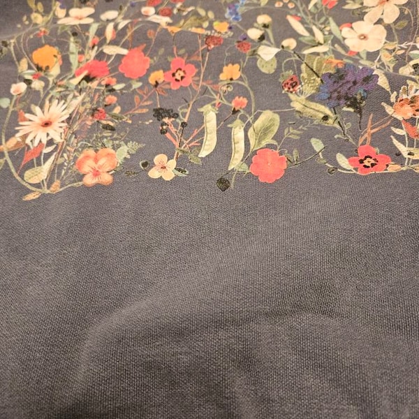 Vintage Flowers Print Casual Long Sleeve Zip Sweatshirt main image 0