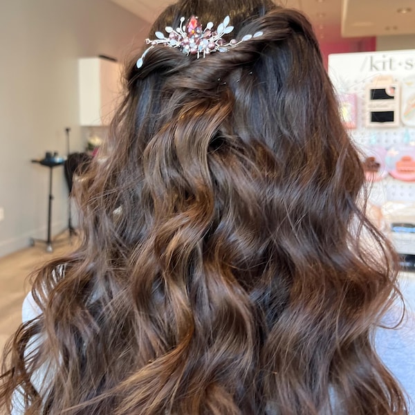 Navy Blue Bow Headpiece in Premium Straw