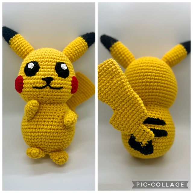 デジタルダウンロード かぎ針編みあみぐるみパターン: ピカチュウ