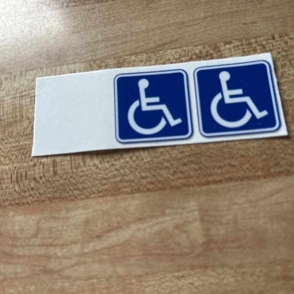 Handicap Sticker Decal Vehicle Wheelchair Disabled Window Parking Handi ...