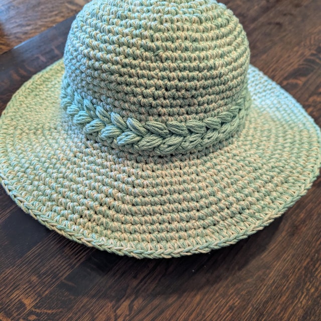 A customer's finished Wheatfield Sun Hat Crochet Pattern