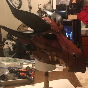 PDF Pattern Leather Dragon Mask | Etsy Canada
