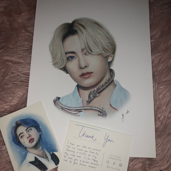 BTS Jungkook Colored Pencil Drawing : PRINT From Original Fanart - Etsy
