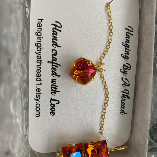 Limited Edition Volcano Swarovski Crystal Navette Marquise Statement ...