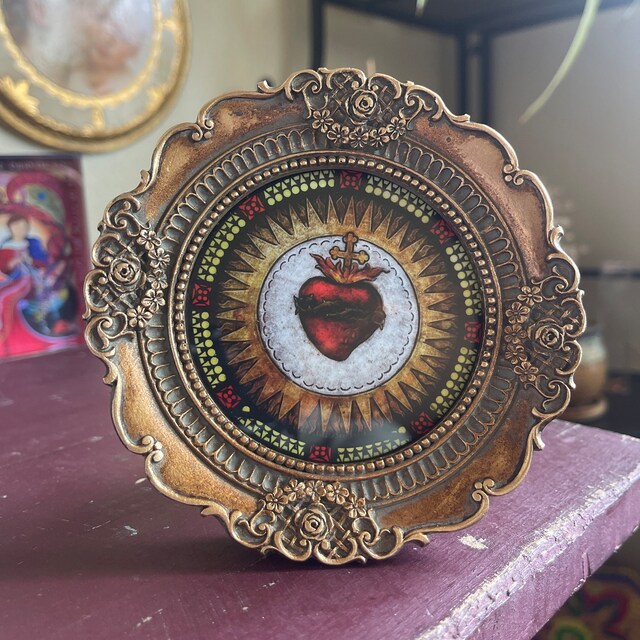 New! Sacred Heart – Framed – 4.25x4.25