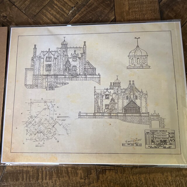 Disney World - Haunted Mansion - Blueprint - Disney - Disneyland