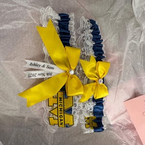 University of Michigan Wolverines UM Inspired Wedding Garter Belt Set W/ White Lace Navy Blue Yellow - Etsy Israel University of Michigan Wolverines UM Inspired Wedding Garter Belt Set W/ White Lace Navy Blue Yellow - Etsy Israel