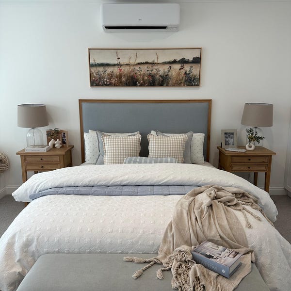 Verified Buyer's Vintage Wildflowers Canvas Print, Muted Panoramic Wall Art canvas print in their home — Antarmada