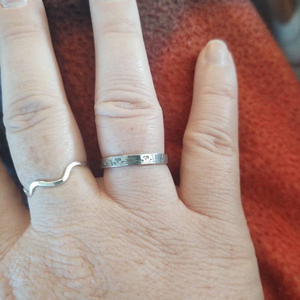 Crystal Sunset Waves Sterling Silver Ring main image 1