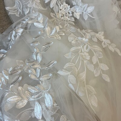 3D Floral Veil Cathedral Wedding Veil Long Bridal Veil Long - Etsy