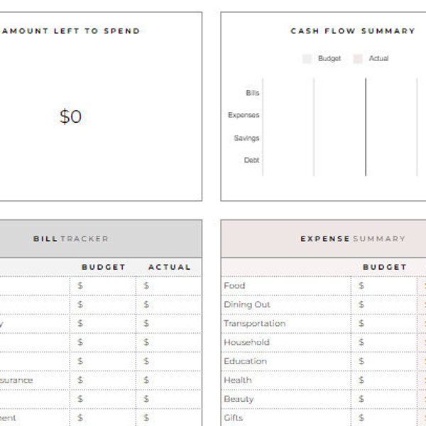 Budget Planner for Google Sheets | Monthly Budget Spreadsheet ...