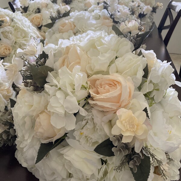 Silk Rose Hydrangea Flower Ball: Wedding Centerpiece Decor - Etsy