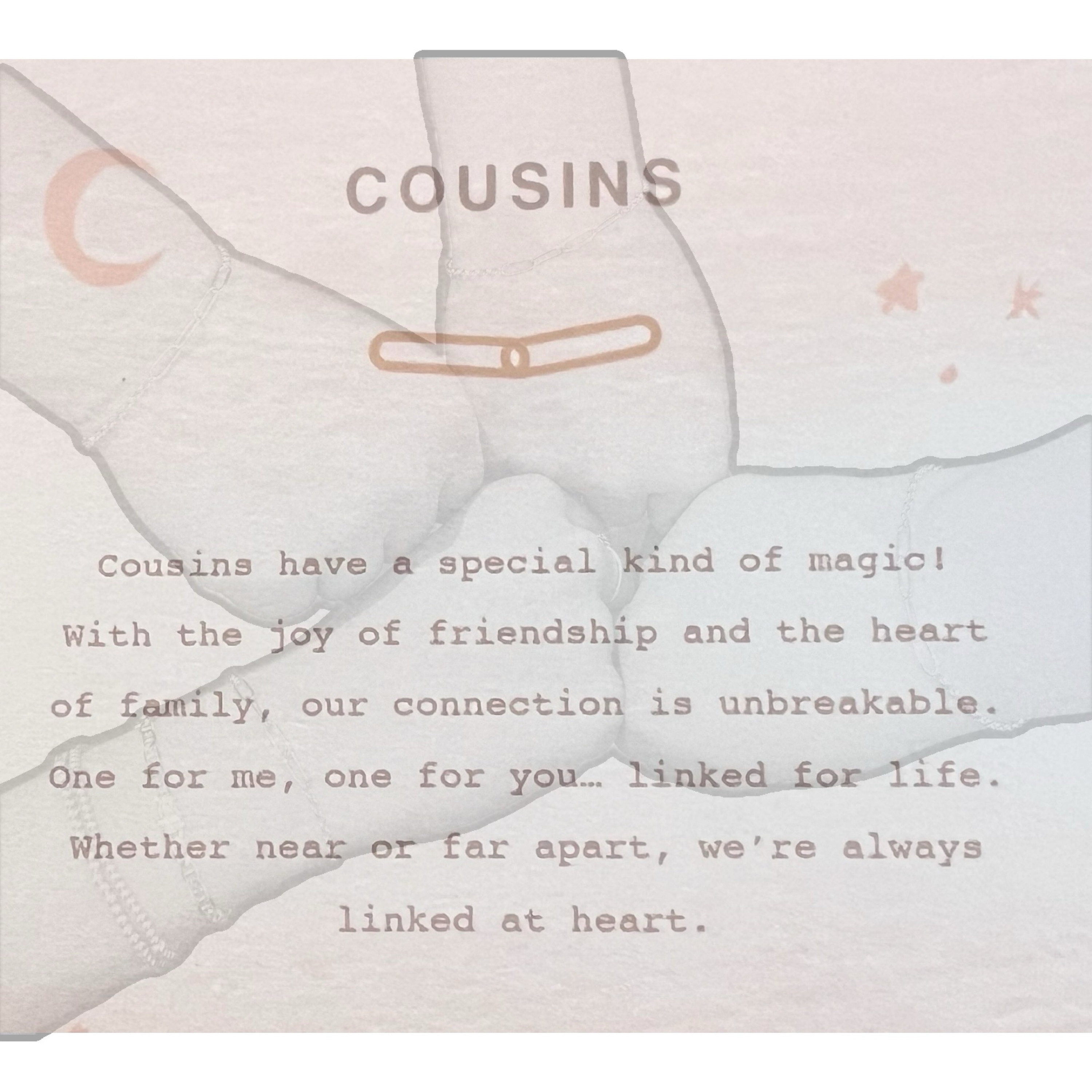Cousins bracelets, cousins jewelry, cousins gift, matching bracelets, matching jewelry, friendship bracelets, LINKED