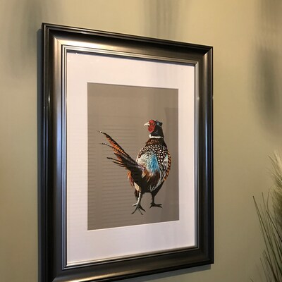 Pheasant Framed Print Framed Pheasant Print Pheasant Wall - Etsy