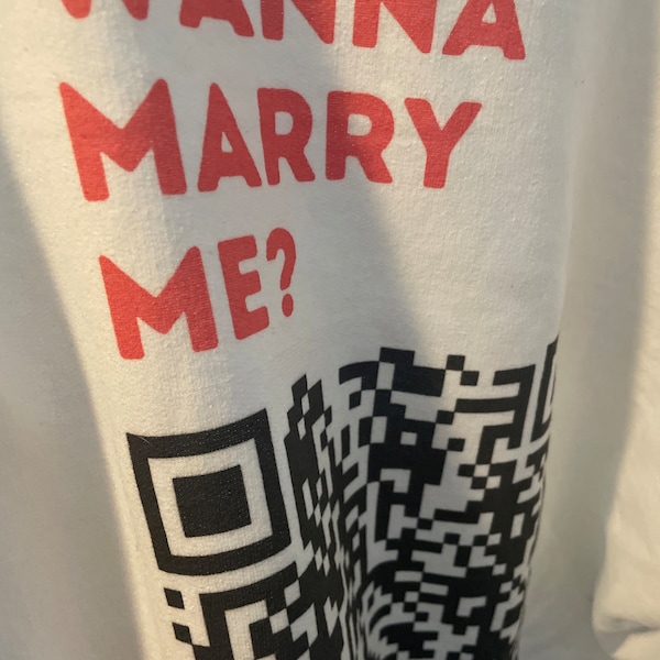 Personalized QR Code Wanna Date Me Unisex Cotton T shirt Viral personalized-qr-code-wanna-date-me-unisex-cotton-t-shirt-viral
