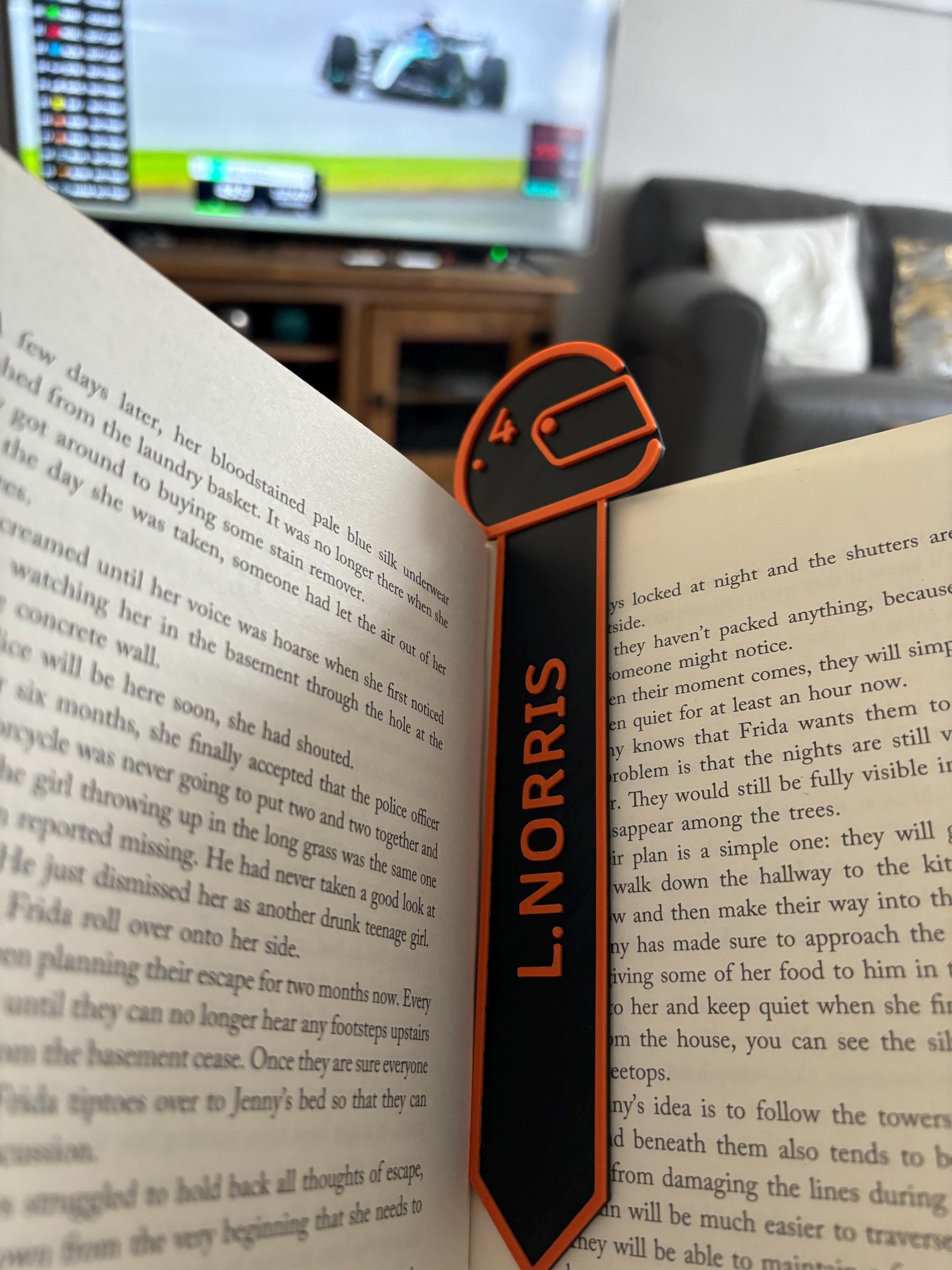 Formula 1 Inspired Driver bookmark - F1 inspired bookmark - F1 gift - Updated for 2025