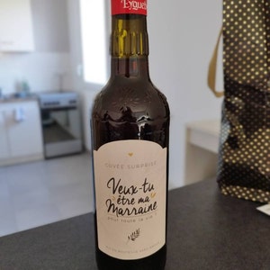 Bouteille Personnalisée Mariage | Veux-tu être Mon Témoin Modèle Fille
