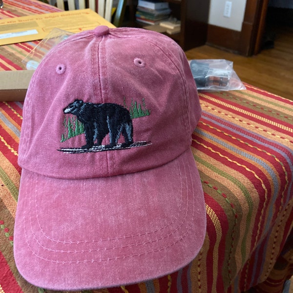 Black Bear Hat - One Embroidered Men Women Wildlife Baseball Cap ...