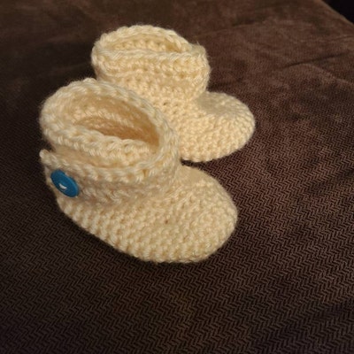 Beginner Crochet Pattern Sophie Baby Booties Newborn Dutch/english - Etsy