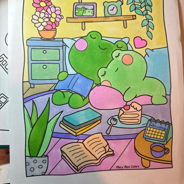 Kawaii Coloring Pages for Adults, Cute and Cozy Coloring Pages
