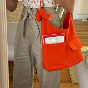 Japanese Original Multi-pocket Tote Canvas Bag Simple and - Etsy
