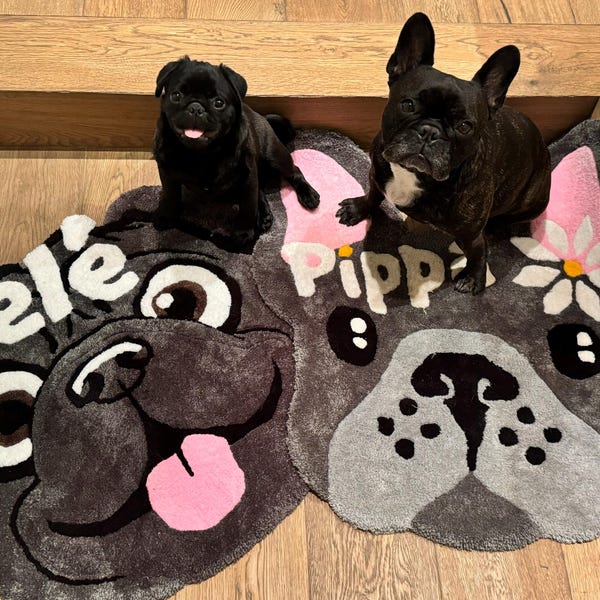 French Bulldog Rug Frenchie Tufted Mat French Bulldog Gift French ...