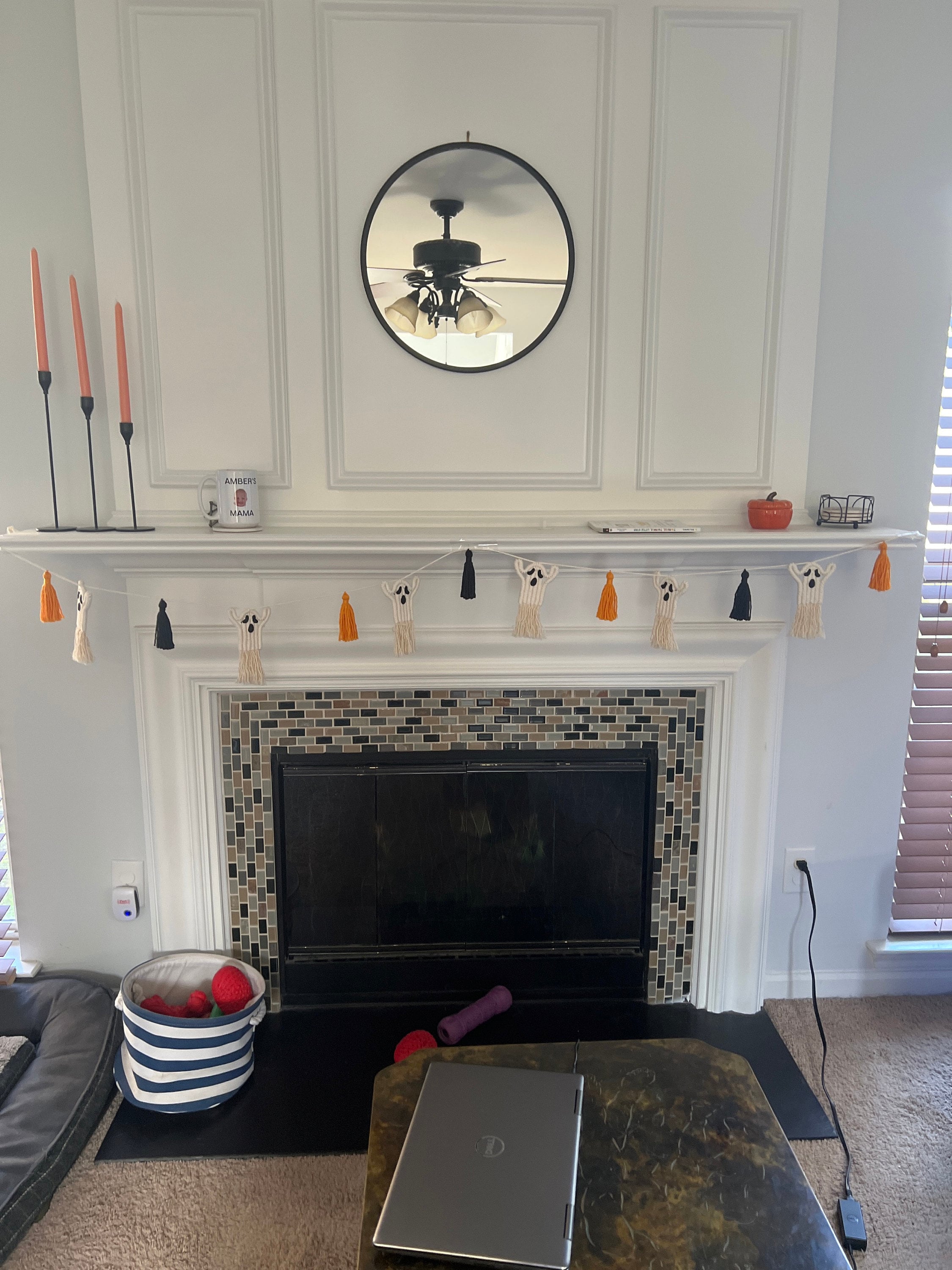 Halloween Decor, Macrame Halloween Decor, Scary Halloween, Halloween Garland, Halloween Dorm Decor, Boho Wall Art, Birthday Gift