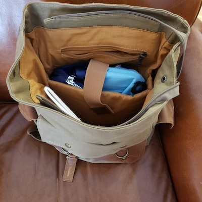 Canvas Duffel Bag Canvas Leather Weekender Holdall Bag - Etsy