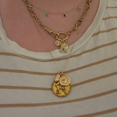Heart bow necklace