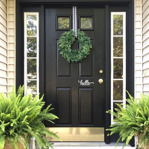 Hello Door Decal Front Door Greeting, Hello Sticker, Welcome to Our ...
