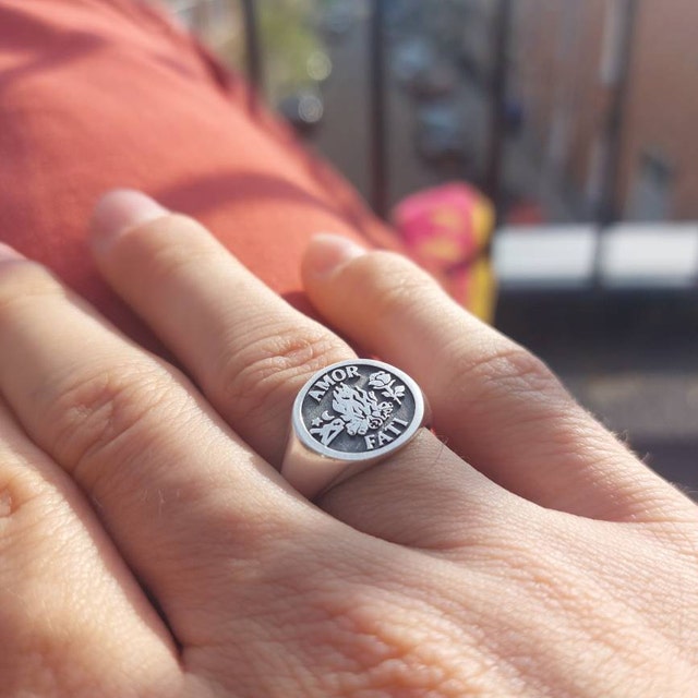 Fati Fati Ring, Ring, - Fate Amor Ring, Ring, Jewelry With Fati Love Signet of Amor Jewelry, Etsy Meaning, Meaningful Jewelry, Fati Fate Amor Amor
