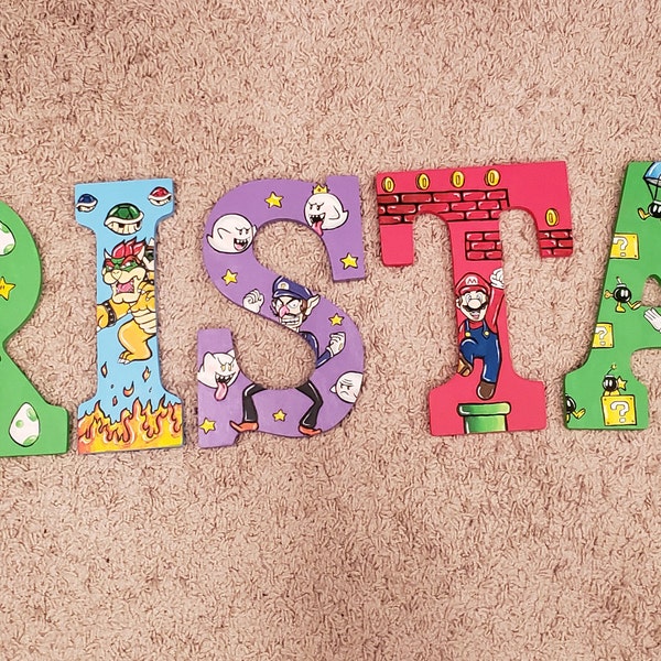 Hand Painted Video Game Letters (PER LETTER) - Etsy