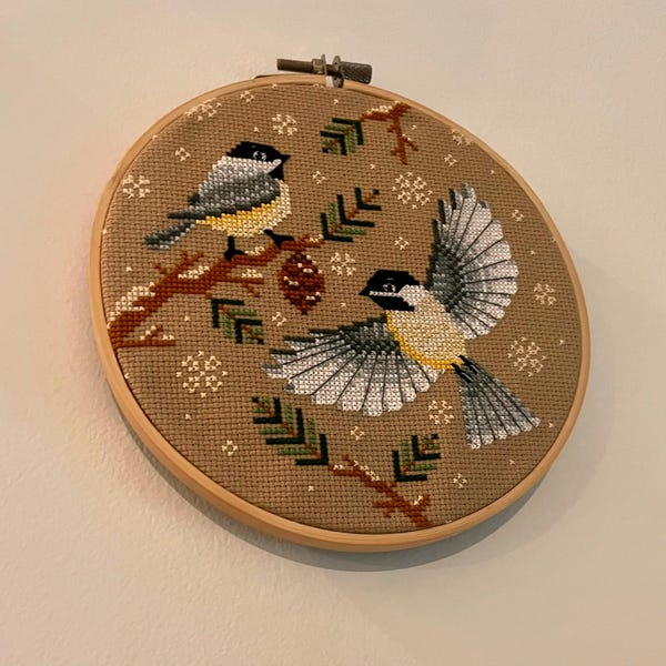 Chilly Chickadees Cross Stitch Pattern - Etsy