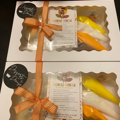 Printable Thanksgiving DIY Cookie Kit Instructions Cards, Thanksgiving ...
