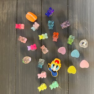 Gummy Bear 3D Resin Candy Croc Charms Handmade Ombre and Solid Clear ...