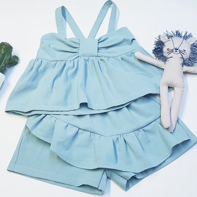 R82/ Kids Sewing Pattern/pdf Sewing Pattern/4 Bundle Dress, Blouse and ...