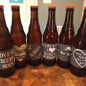 Valentine's day beer labels printable