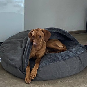 Deluxe Hundebett-Höhle – Kuscheliges Nest Für Hunde & Katzen, Abnehmbar, Waschbar, Größen S & L