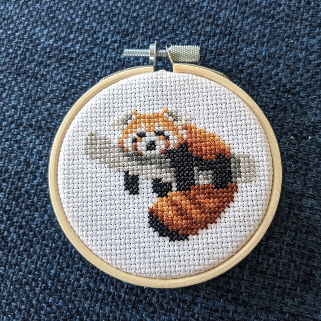 Red Panda Bundle Cross Stitch Pattern PDF - Red Panda