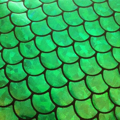 Mermaid Fish Scales Green on Black Spandex 4 Way Stretch Foil - Etsy