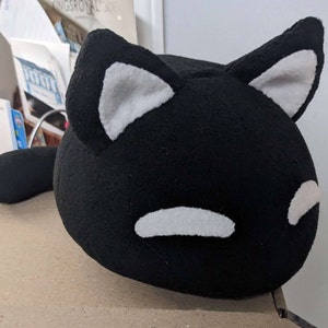 Mewo Omori Plush Black Cat Soft Toy Handmade Cat Doll Made 