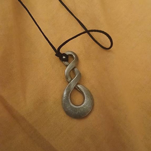 Triple Infinity Loop Pendant, Surf Pendant, Handmade in Fine