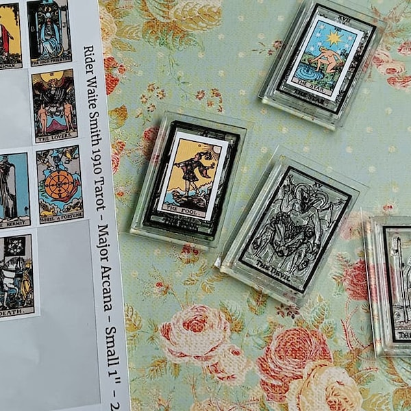 DIGITAL Small Tarot Full Deck 1.1 Inch Tall Printable PDF Featuring All ...